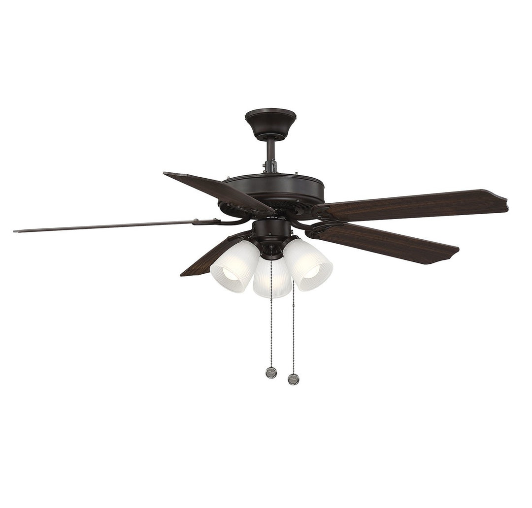 Meridian First Value M2021ORBRV Ceiling Fan 52 - Oil Rubbed Bronze, Chestnut and Grey Weathered Oak/