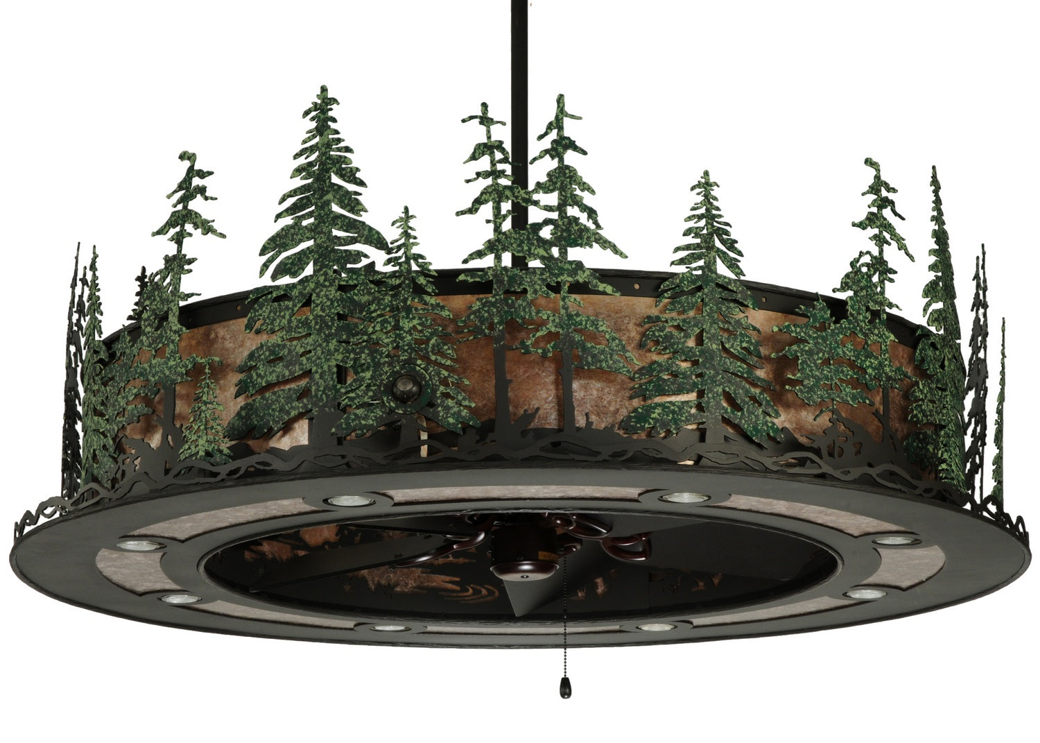 Meyda Tiffany Tall Pines 138252 Ceiling Fan - Wrought Iron