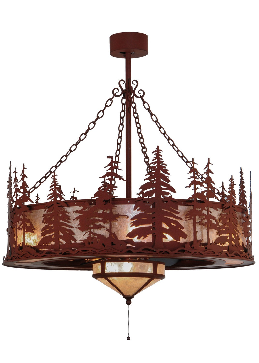 Meyda Tiffany Tall Pines 144121 Ceiling Fan - Red Rust