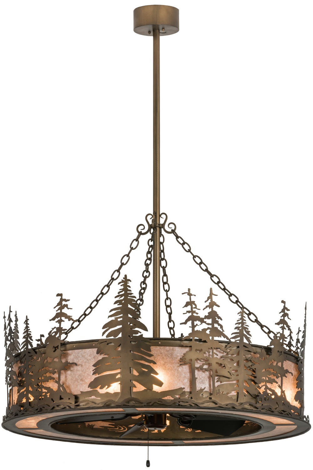 Meyda Tiffany Tall Pines 160575 Ceiling Fan - Antique Copper