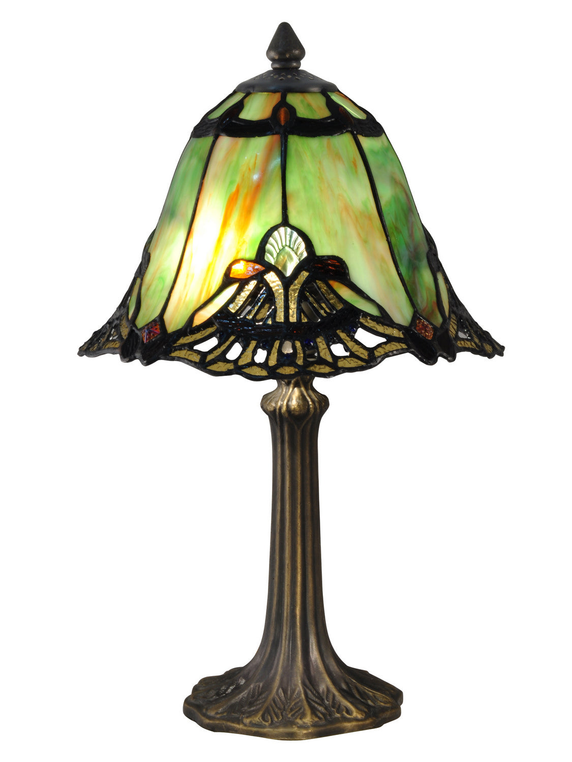 Dale Tiffany TA15057 Green Haiawa Lamp Antique Brass