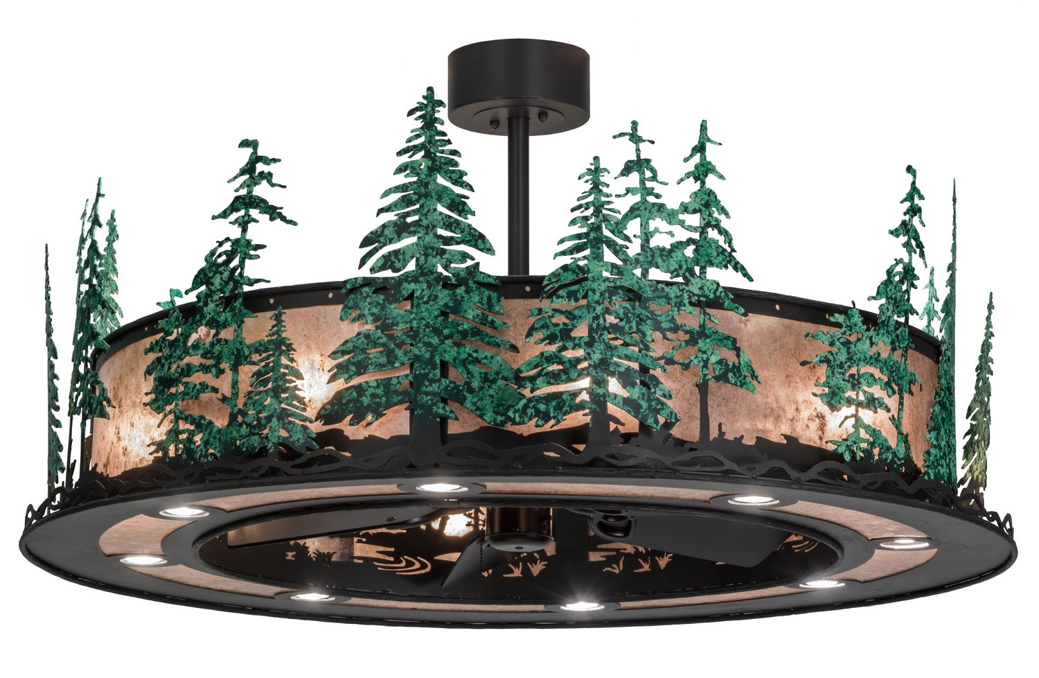 Meyda Tiffany Tall Pines 155102 Ceiling Fan - Wrought Iron
