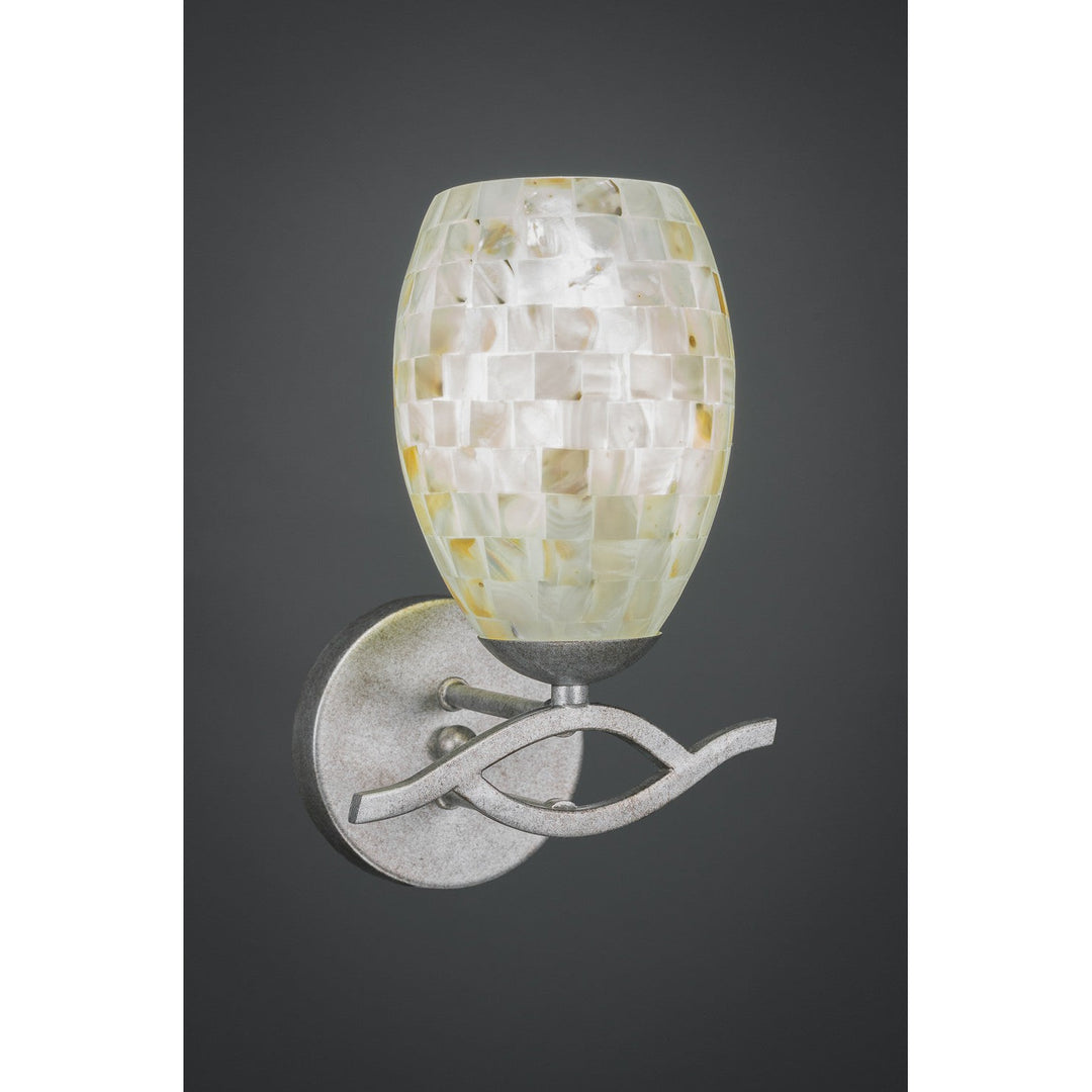 Toltec Revo 141-as-406 Wall Sconce Light - Aged Silver