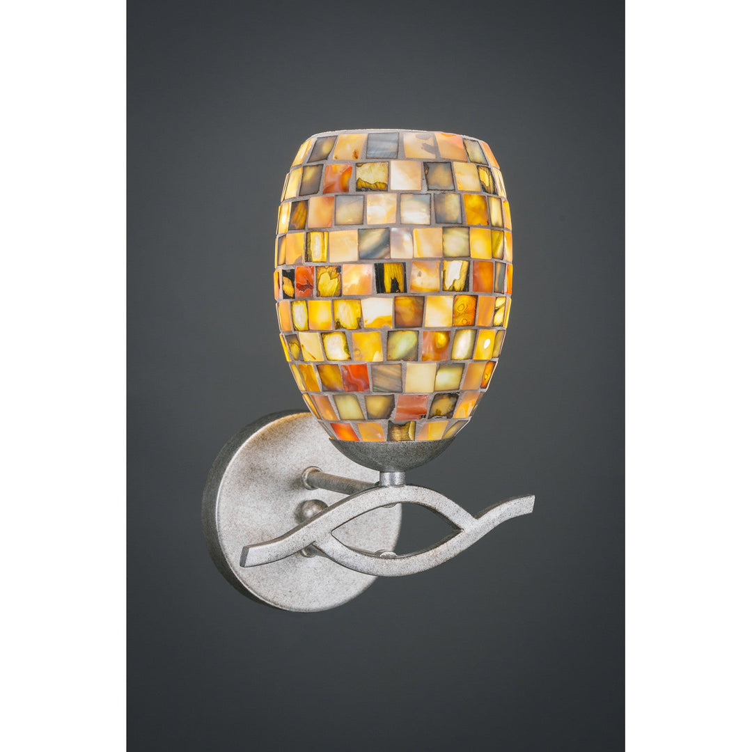 Toltec Revo 141-as-408 Wall Sconce Light - Aged Silver