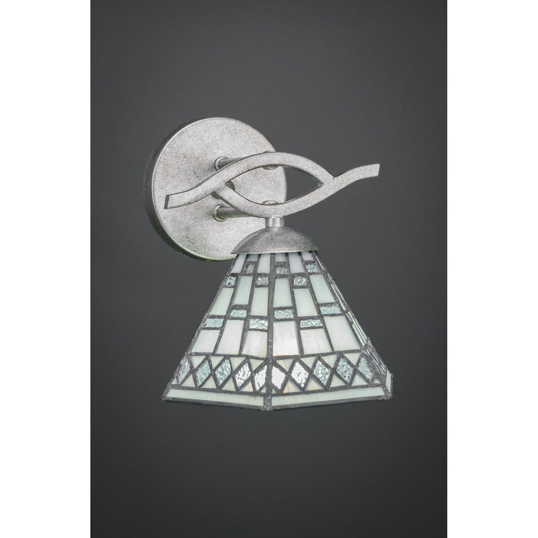Toltec Revo 141-as-9105 Wall Sconce Light - Aged Silver