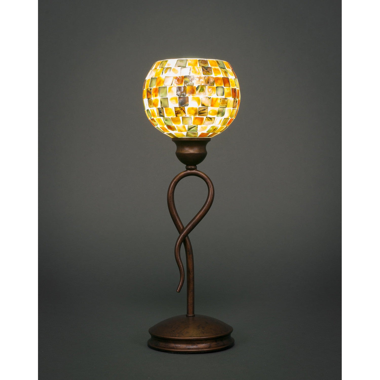 Toltec Lighting 35-BRZ-407  Leaf Lamp Bronze