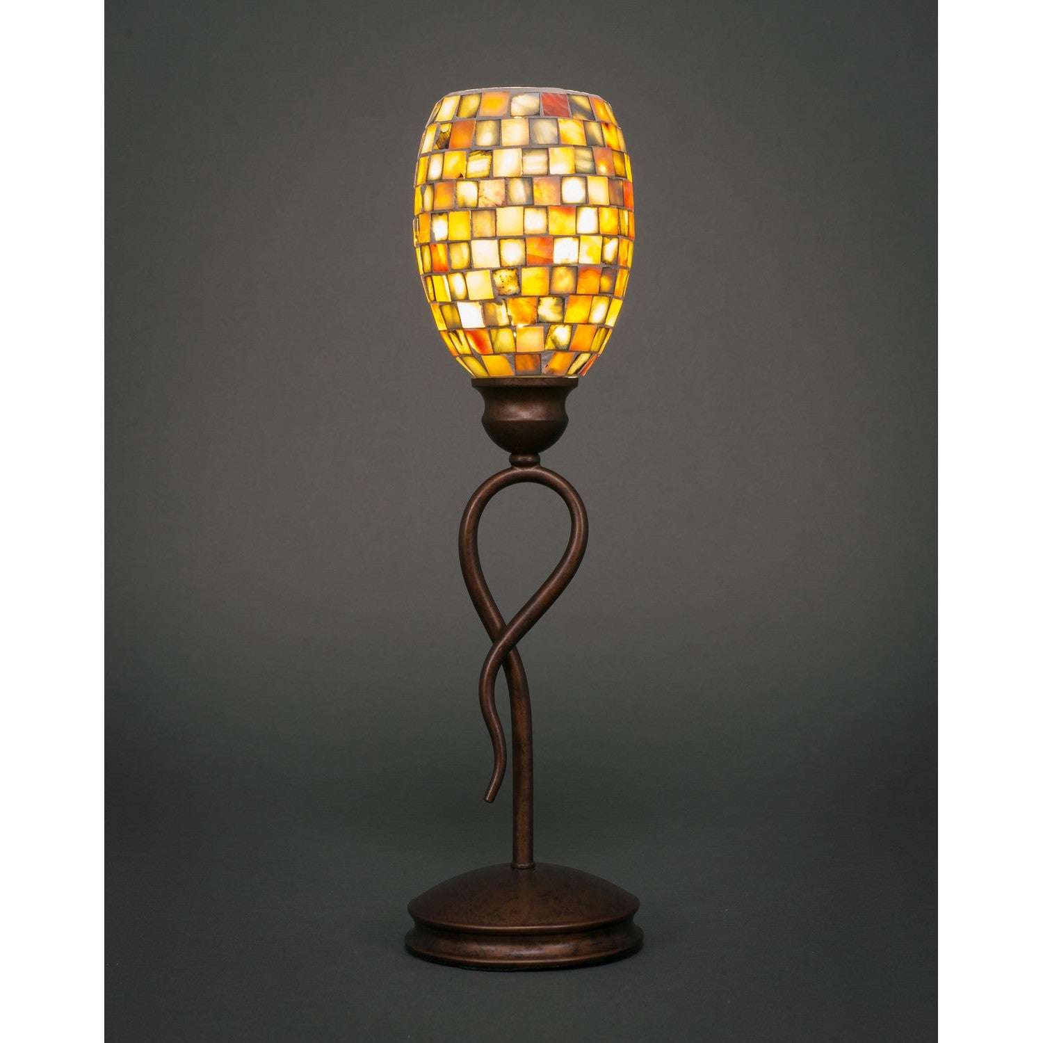 Toltec Lighting 35-BRZ-408  Leaf Lamp Bronze