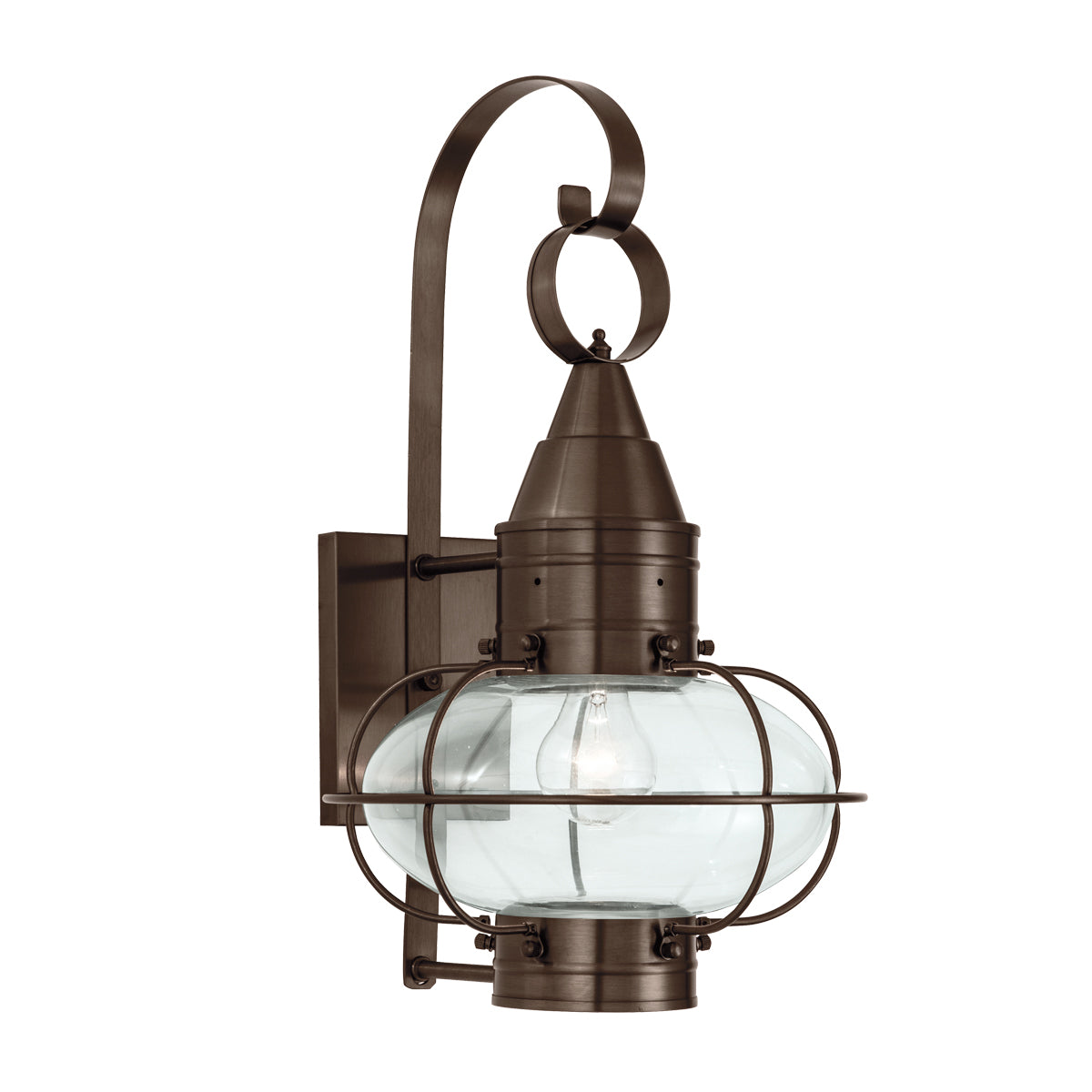 Norwell Classic Onion 1512-BR-CL Wall Light - Bronze With Clear Glass
