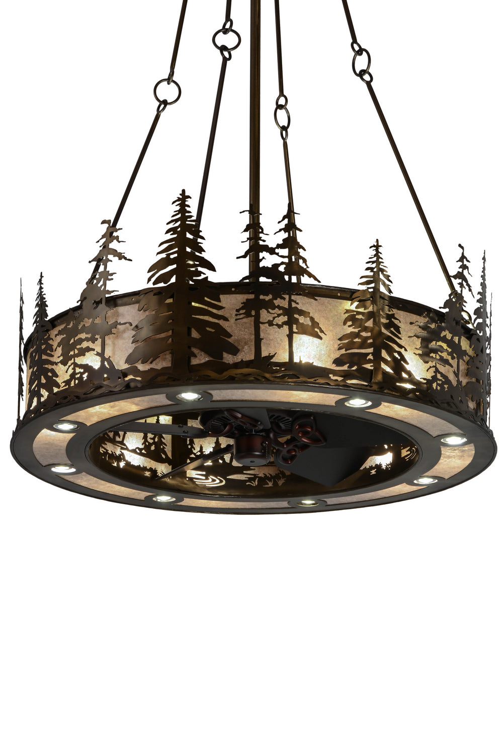 Meyda Tiffany Tall Pines 180491 Ceiling Fan - Antique Copper