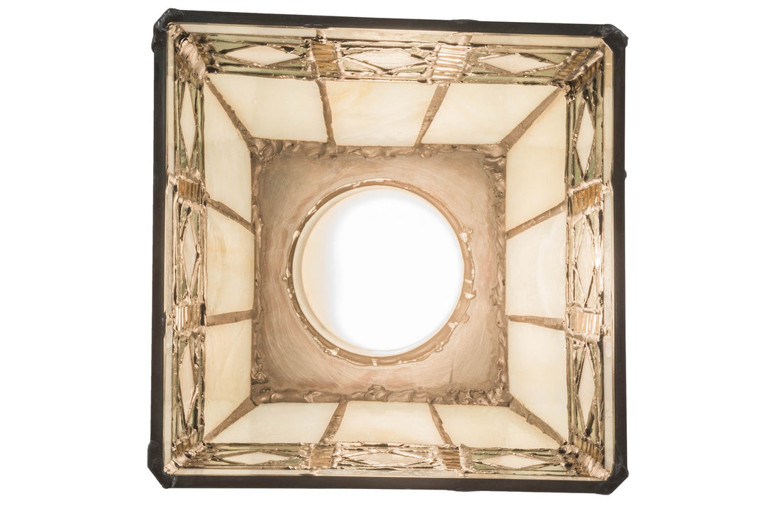 Meyda Tiffany Diamond Band Mission 185602 Ceiling Light - Mahogany Bronze