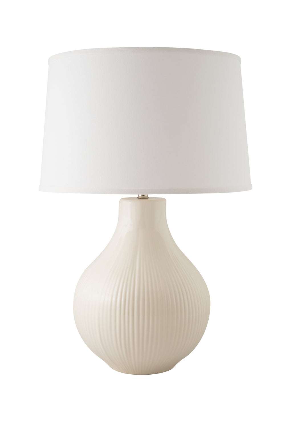 River Ceramic Lighting 270-01 Classic Fluted One Light Table Lamp Lamp White