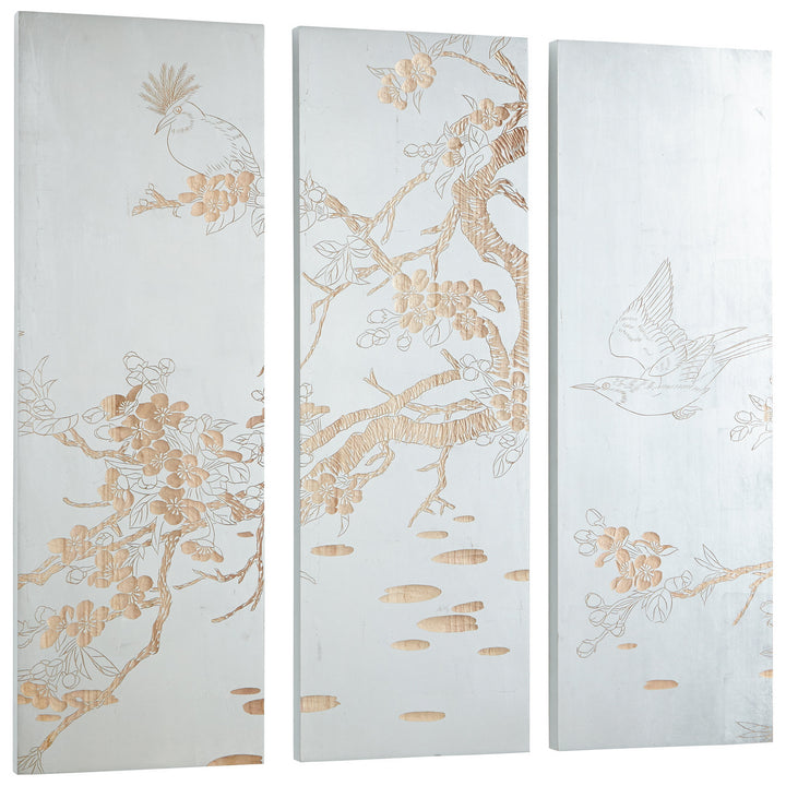 Cyan 07517 Wall Decor - Silver Leaf And Natural Wood