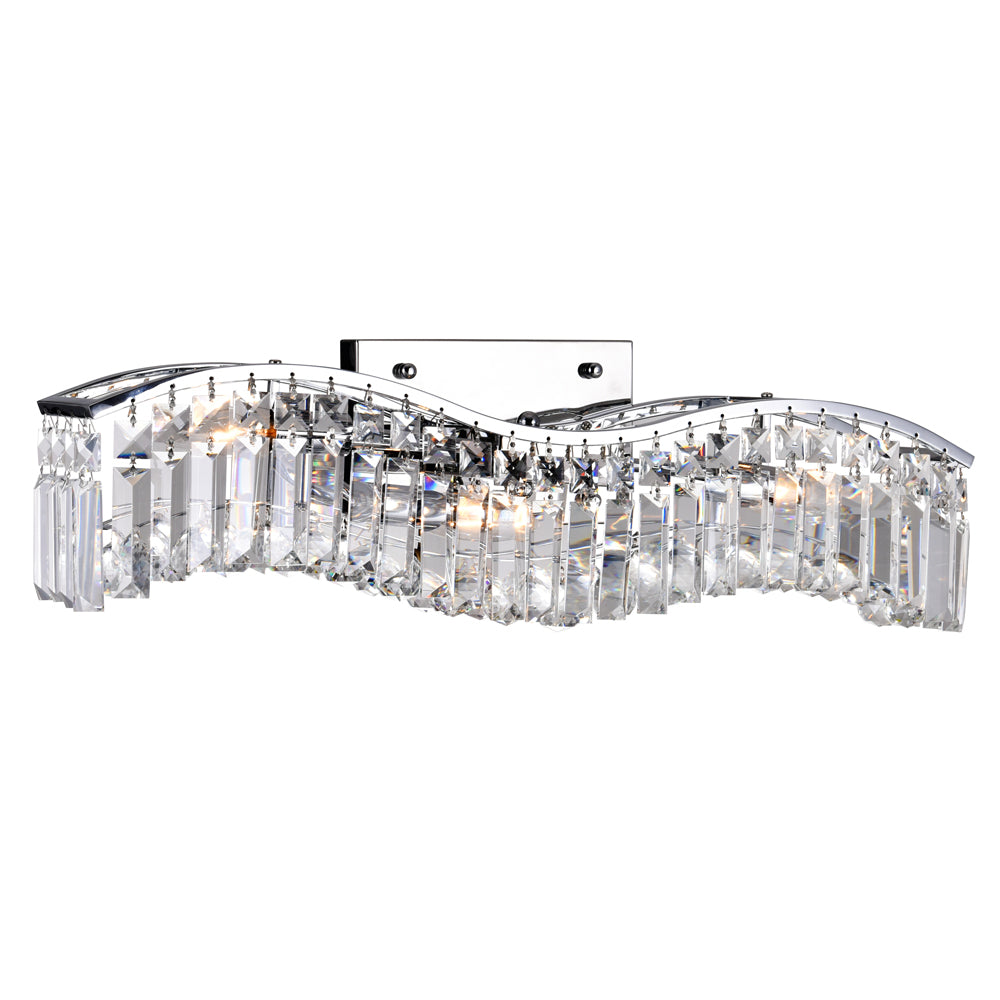 CWI Glamorous 8004w25c-a (clear) Bath Vanity Light 25 in. wide - Chrome