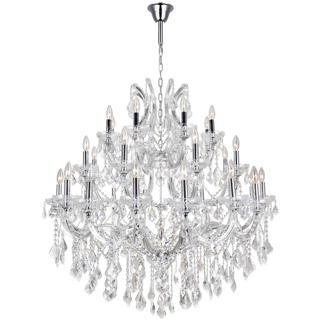 CWI Maria Theresa 8318p42c-33 (clear) Chandelier Light - Chrome