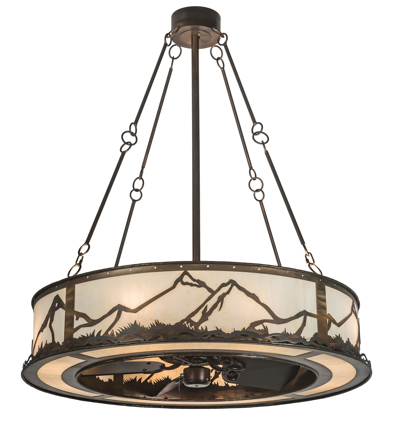 Meyda Tiffany Mountain Range 190518 Ceiling Fan - Antique Copper