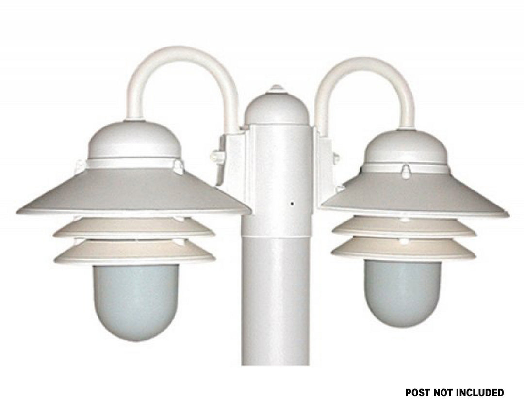 Wave Lighting S75TC-2-WH Nautical Two Light Post Mount Outdoor White