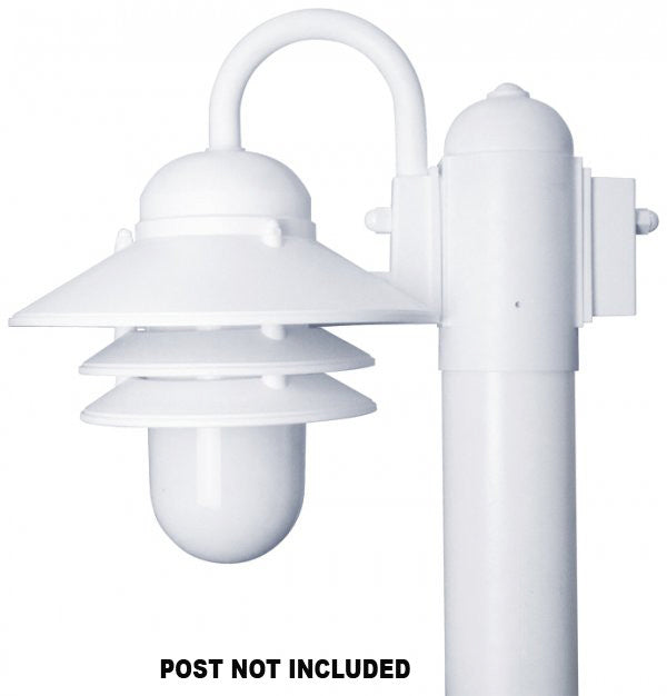 Wave Lighting S75TL-1-WH Nautical One Light Post Mount Outdoor White