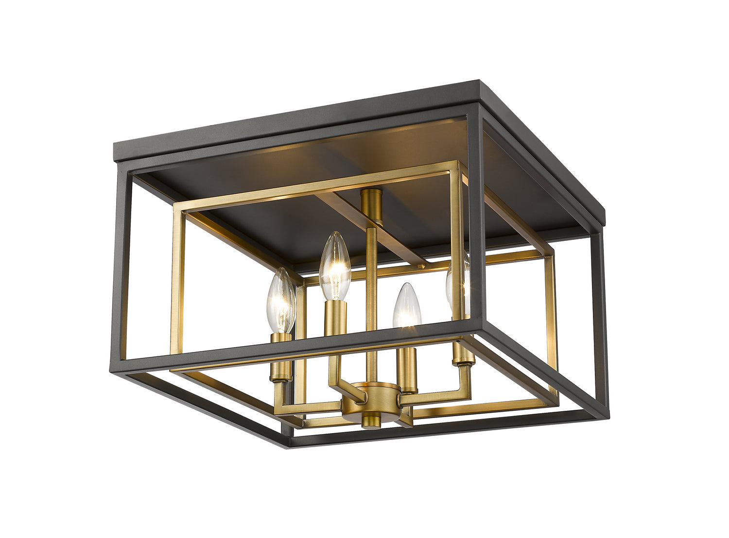 Z-Lite Euclid 457F-OBR-BRZ Ceiling Light - Olde Brass / Bronze