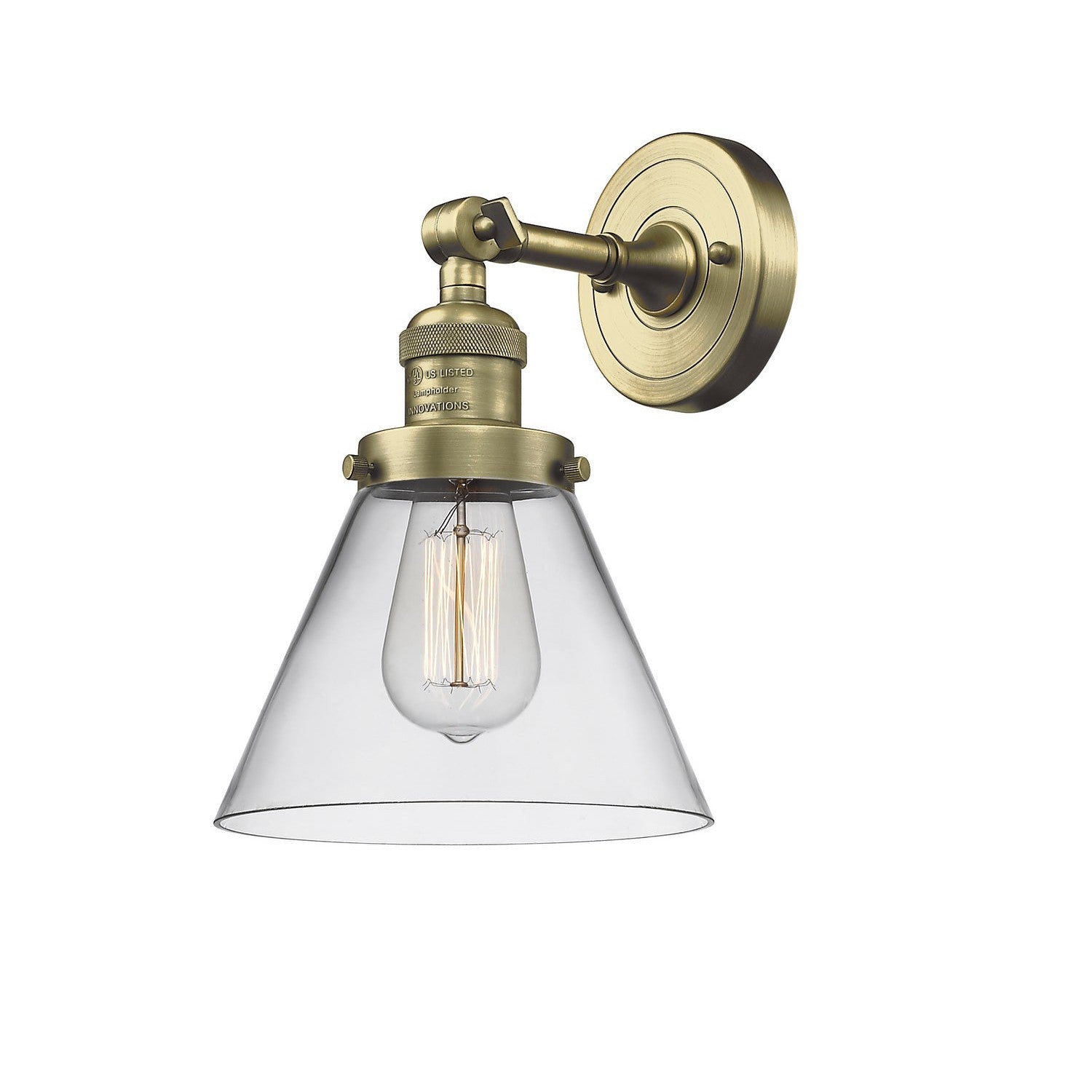 Innovations Franklin Restoration 203-AB-G42-LED Wall Sconce Light - Antique Brass
