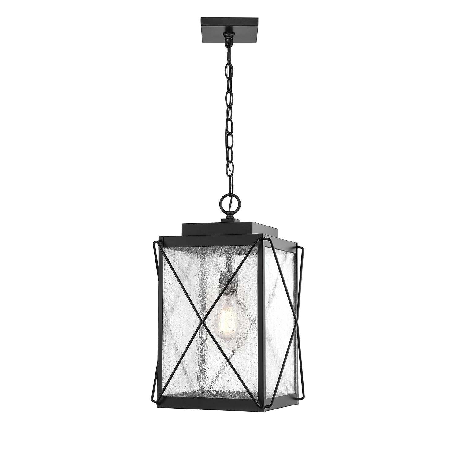 Millennium Lighting 2615-PBK Robinson One Light Outdoor Hanging Lantern Outdoor Black
