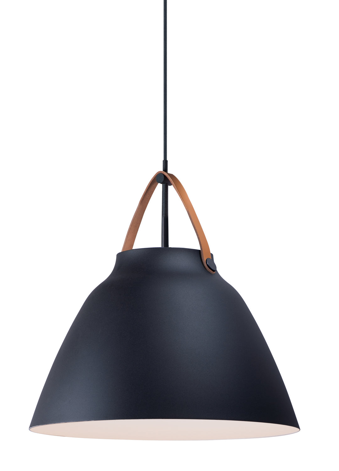 Maxim Nordic 11358TNBK Pendant Light - Tan Leather / Black