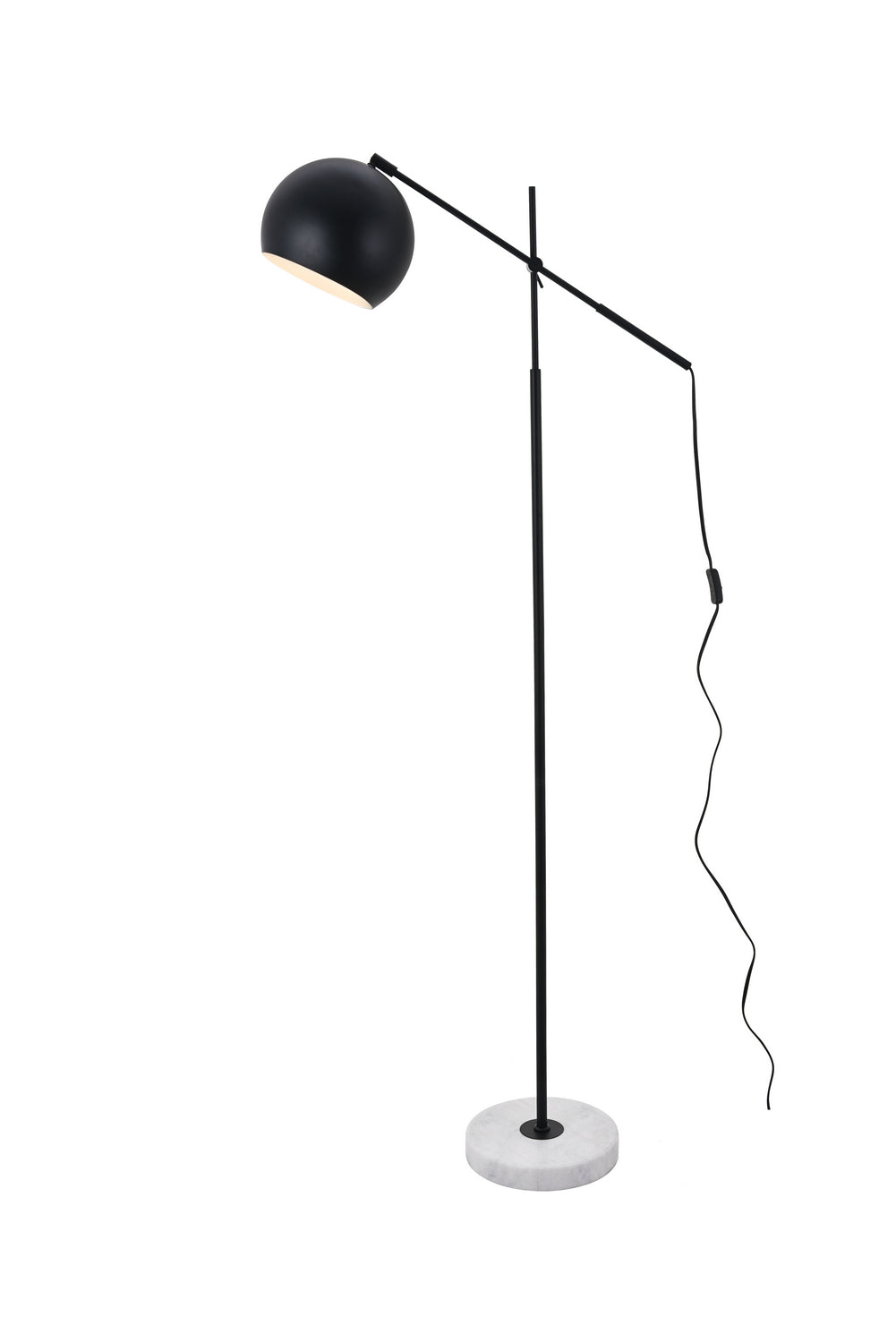 Elegant Lighting LD4068F30BK  Aperture Lamp Black And White