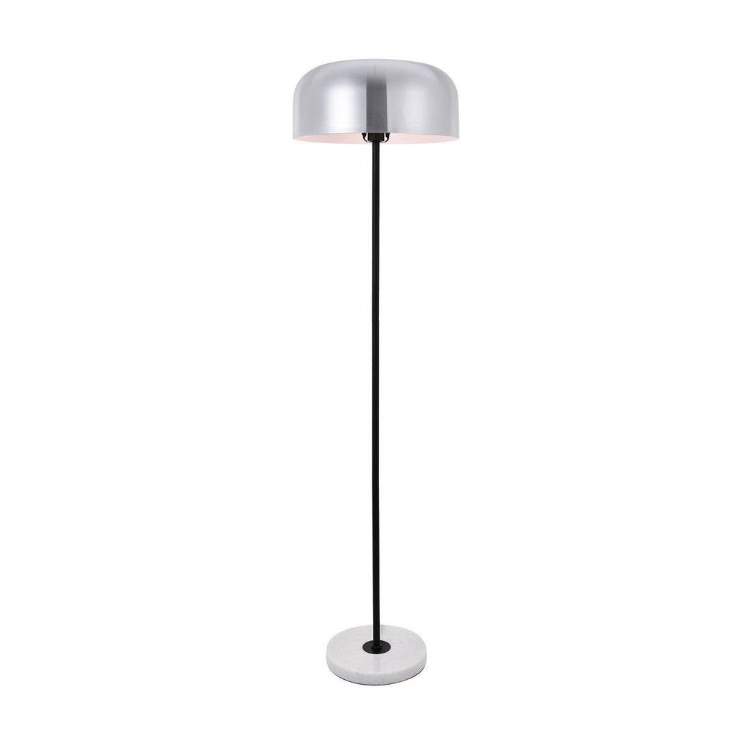 Elegant Lighting LD4070F16BN  Exemplar Lamp Brushed Nickel And Black And White