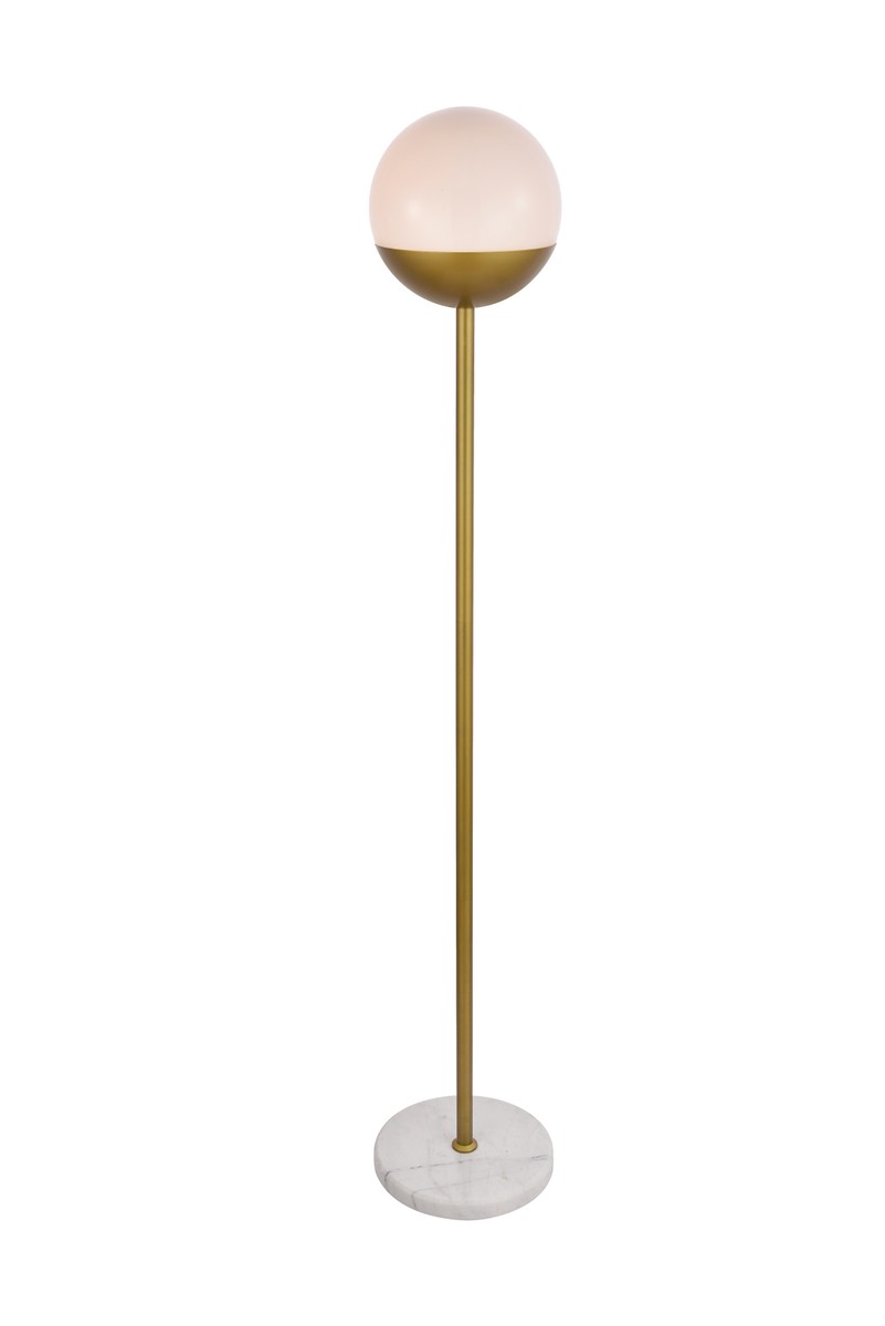Elegant Lighting LD6150BR  Eclipse Lamp Brass And Frosted White