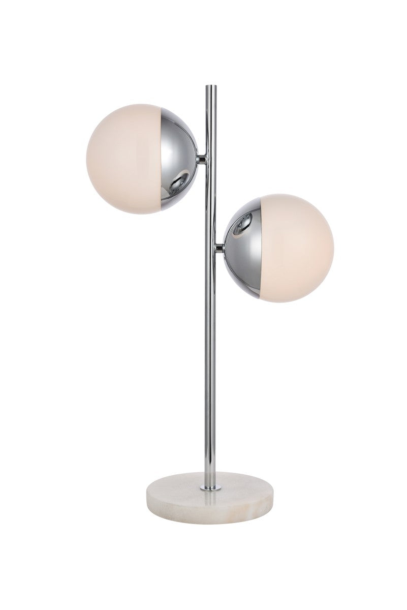 Elegant Lighting LD6154C  Eclipse Lamp Chrome And Frosted White