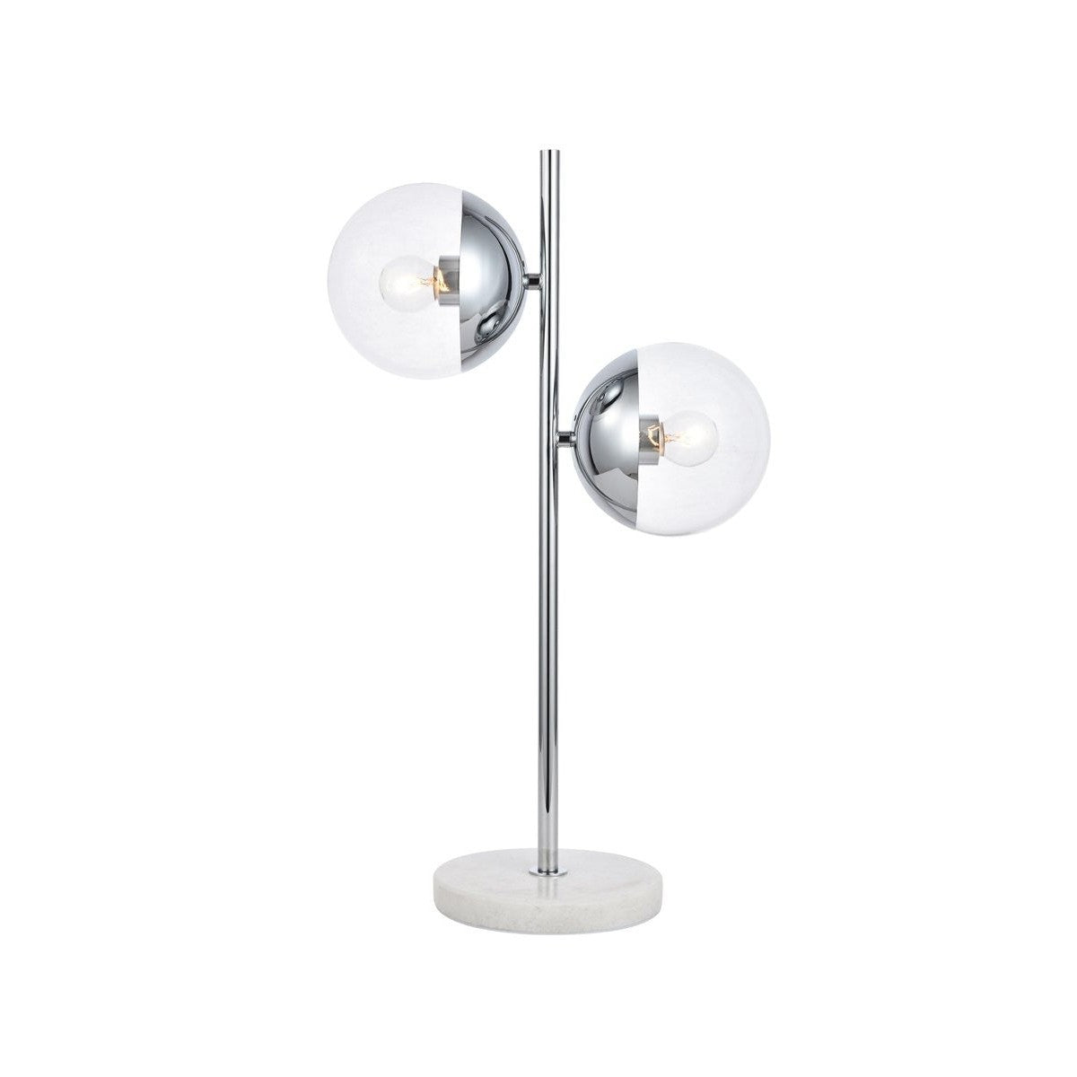 Elegant Lighting LD6155C  Eclipse Lamp Chrome And Clear