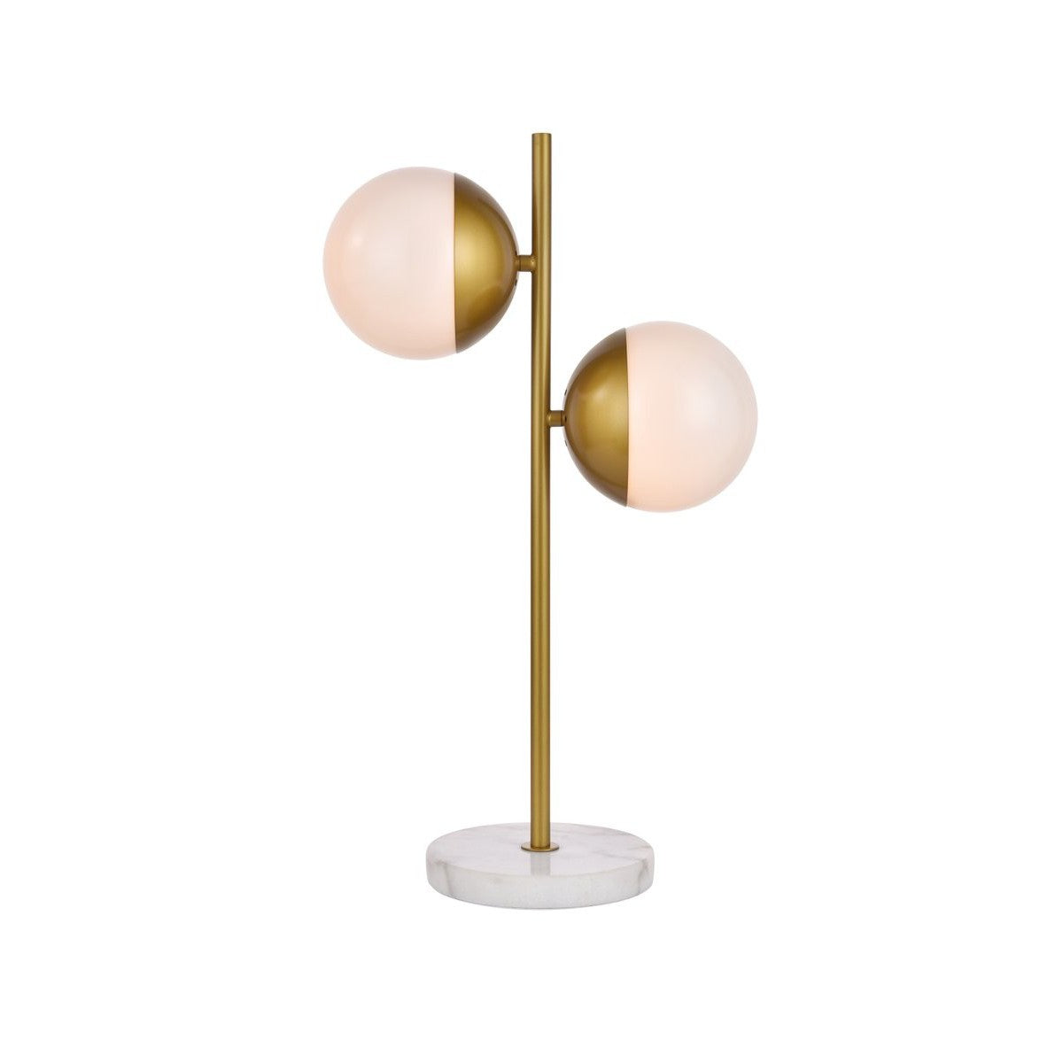 Elegant Lighting LD6156BR  Eclipse Lamp Brass And Frosted White