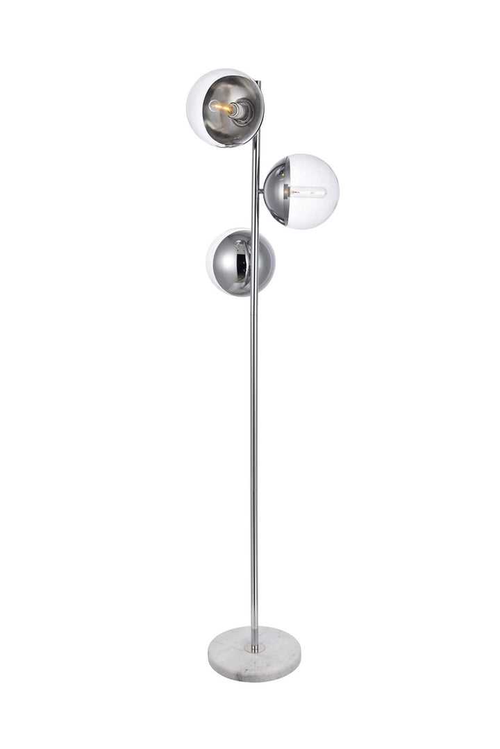 Elegant Lighting LD6161C  Eclipse Lamp Chrome And Clear