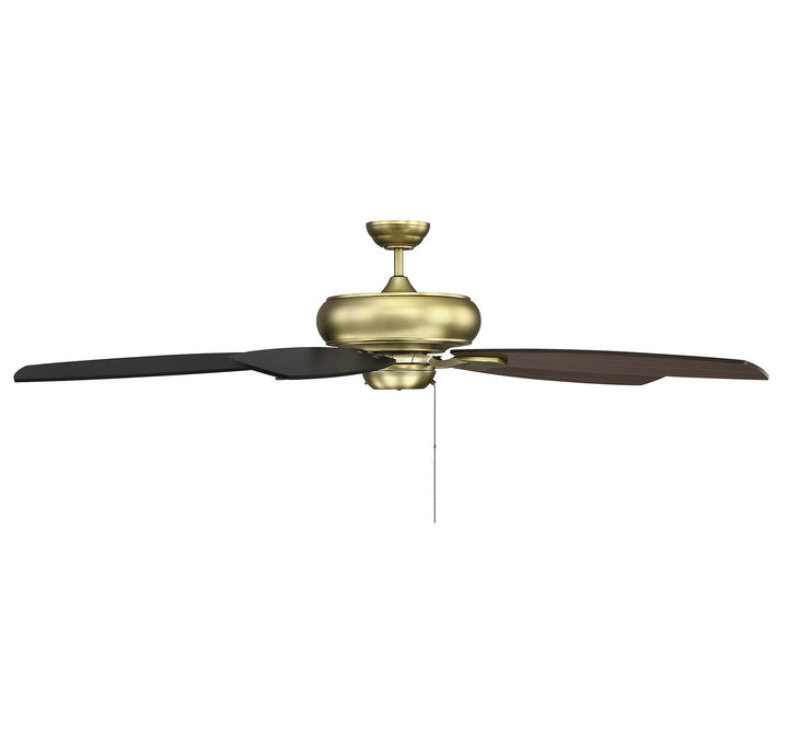Savoy House Wind Star 68-227-5RV-148 Ceiling Fan 68 - Estate Brass, Walnut and Matte Black/