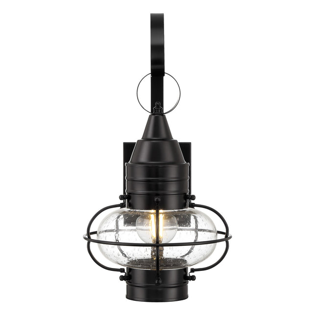 Norwell Lighting 1513-BL-SE Classic Onion One Light Wall Mount Outdoor Black