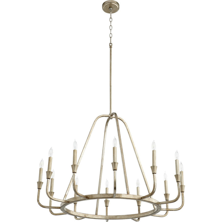 Quorum Marquee 6314-12-60 Chandelier Light - Aged Silver Leaf