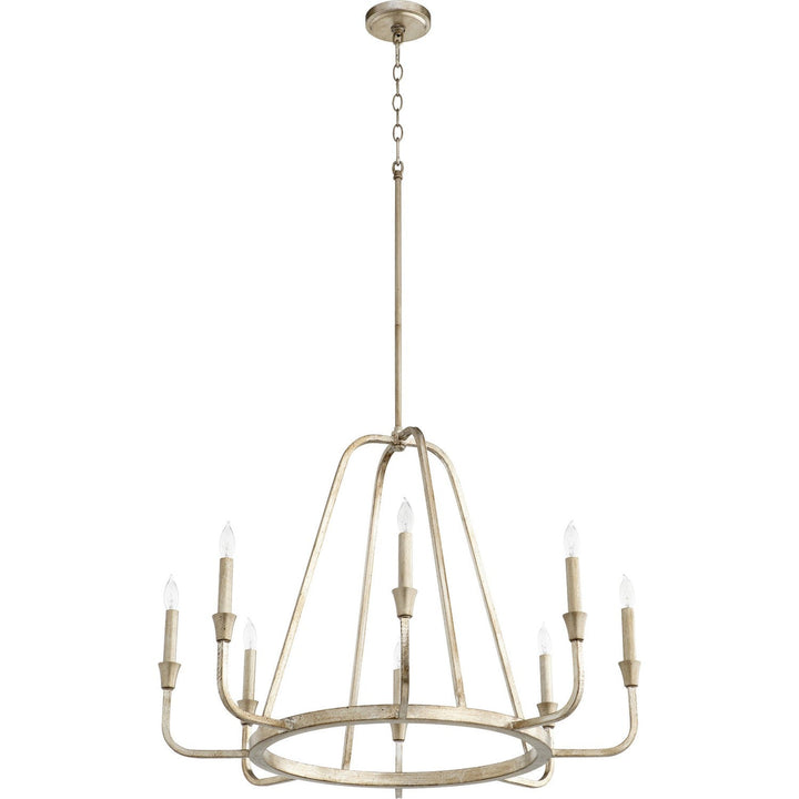 Quorum Marquee 6314-8-60 Chandelier Light - Aged Silver Leaf