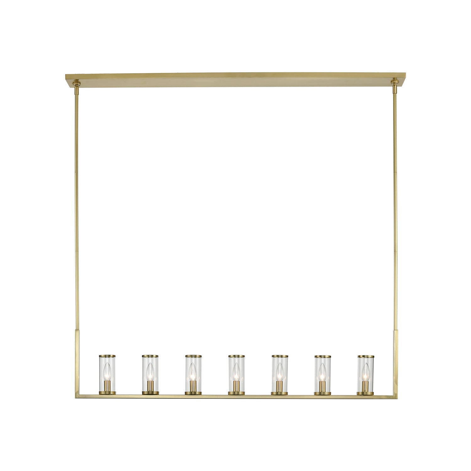 Alora revolve LP309007NBCG Pendant Light - Clear Glass/Natural Brass