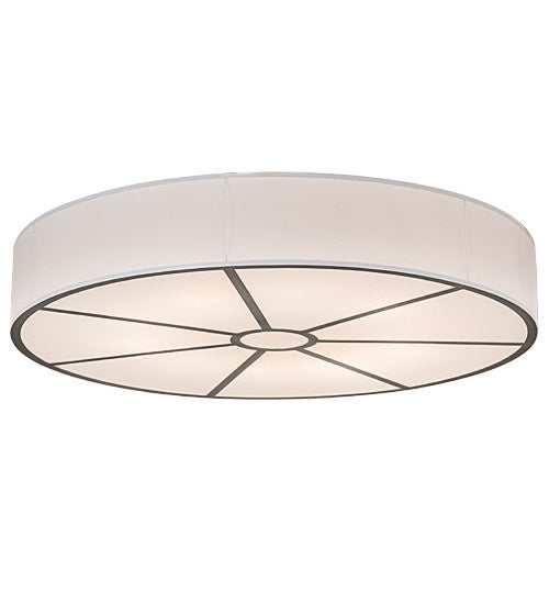 Meyda Tiffany 194230 Contemporary Modern Ten Light Flushmount from Cilindro Collection in Nickel Finish, 60.00 inches