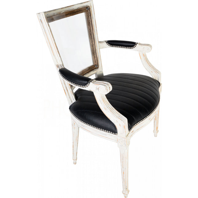 Aidan Gray Home DIVA110 BLK  Arm Chair Furniture White