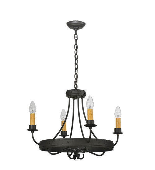 2nd Avenue Franciscan 834-3 Chandelier Light - Wrought Iron