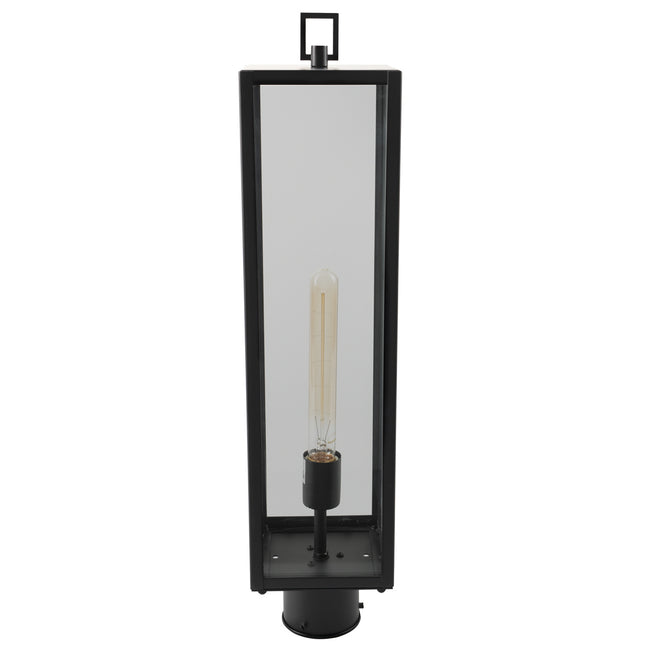 Norwell Lighting 1188-MB-CL Capture One Light Outdoor Post Mount Outdoor Black