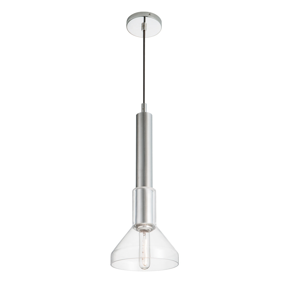 Norwell Funnel 5386-PN-CL Pendant Light - Polished Nickel