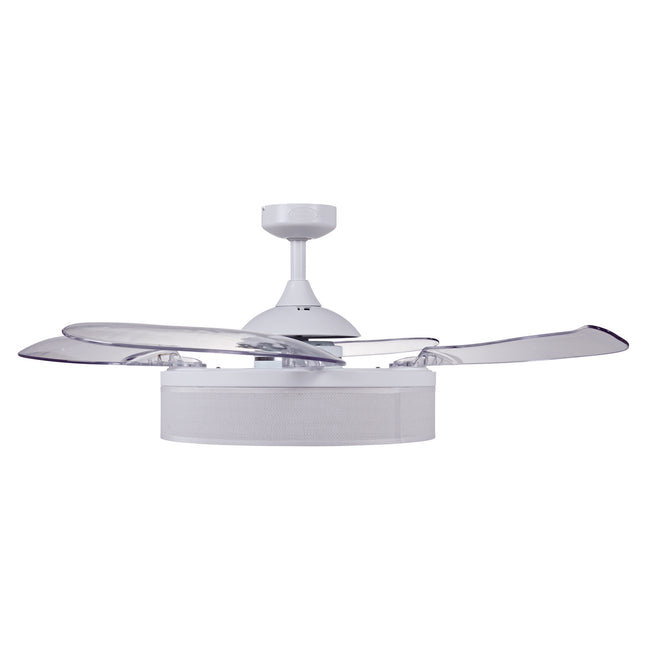 Beacon Fraser 51103001 Ceiling Fan 48 - White and Transparent, Transparent/