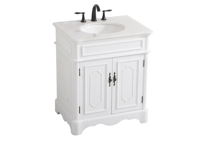 Elegant Lighting VF30430AW Francis Bathroom Vanity Set Plumbing White