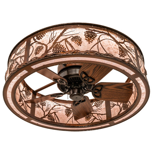 Meyda Tiffany Whispering Pines 239188 Ceiling Fan - Vintage Copper