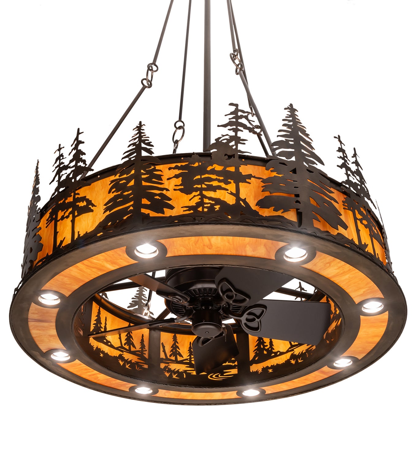 Meyda Tiffany Tall Pines 201993 Ceiling Fan - Antique Copper