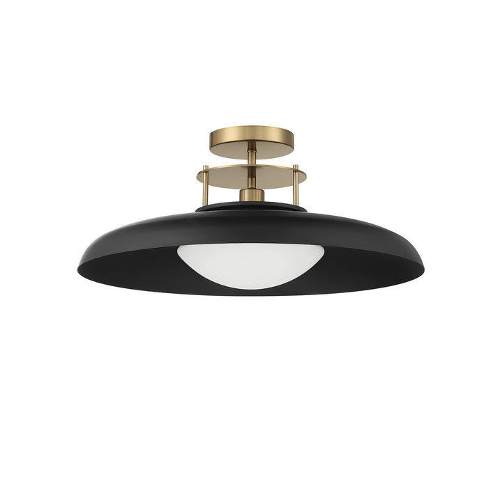 Savoy House Gavin 6-1685-1-143 Ceiling Light - Matte Black with Warm Brass Accents
