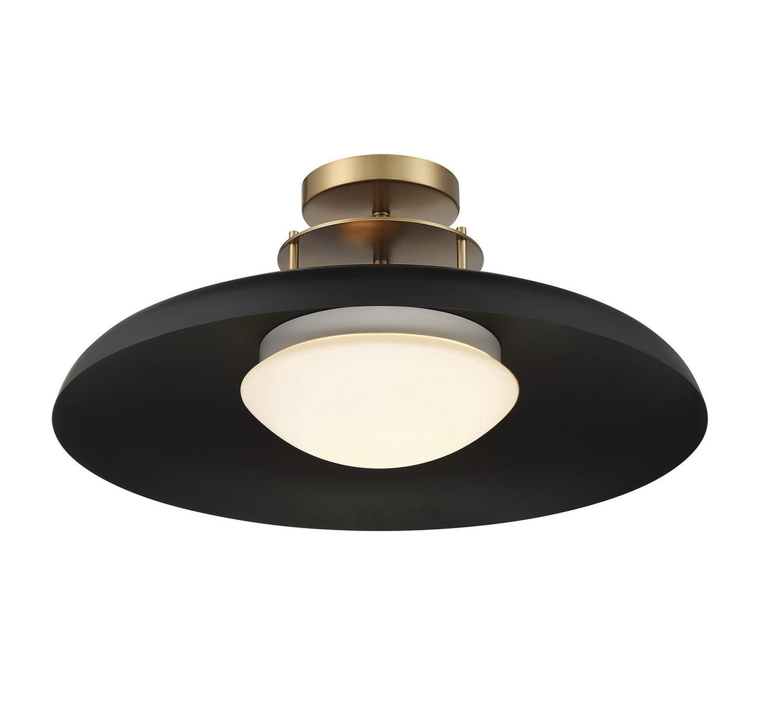 Savoy House Gavin 6-1685-1-143 Ceiling Light - Matte Black with Warm Brass Accents
