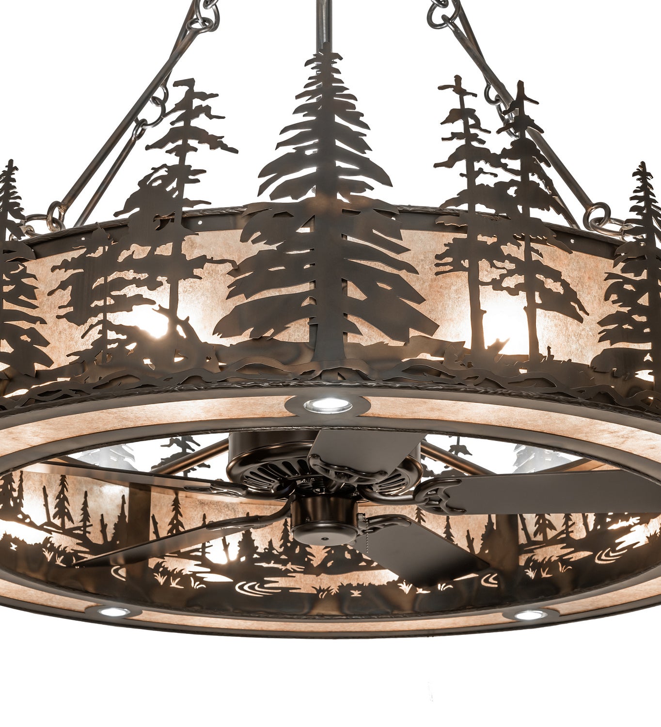 Meyda Tiffany Tall Pines 246789 Ceiling Fan - Antique Copper, Burnished