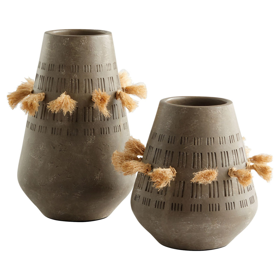 Cyan 11589 Vases & Planters - Textured Grey
